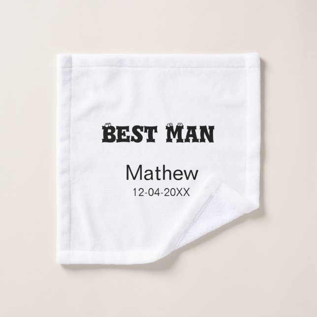 Mejor hombre despedida de soltero añadir nombre fe (Toallita)