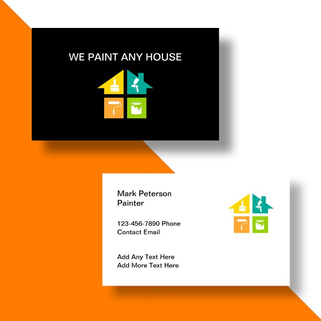 Mejor House Painter tarjetas de negocios modernas (Subido por el creador)