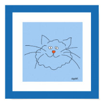 Mejor impresión de Poster de gato azul