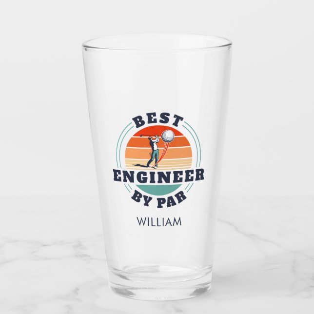 Mejor Ingeniero De Par Personalizado Birthday Retr (Anverso)