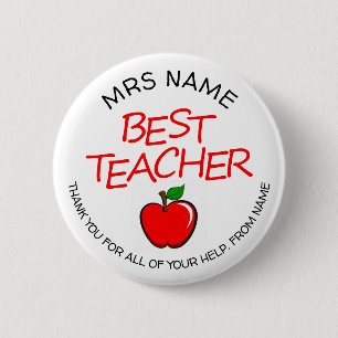 Mejor insignia adaptable del botón del profesor