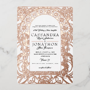 Mejor Invitación a la Boda: Art Nouveau y Poema 