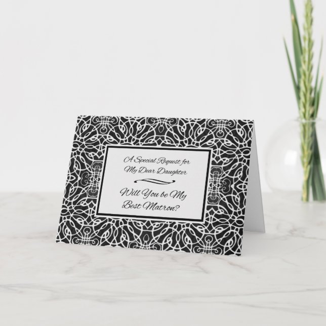 Mejor invitación de dama de honor para una hija (Anverso)
