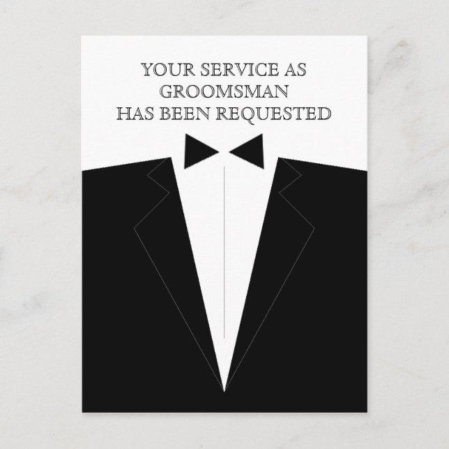 Mejor Invitación de Postal de Hombre o Groomsman (Anverso)