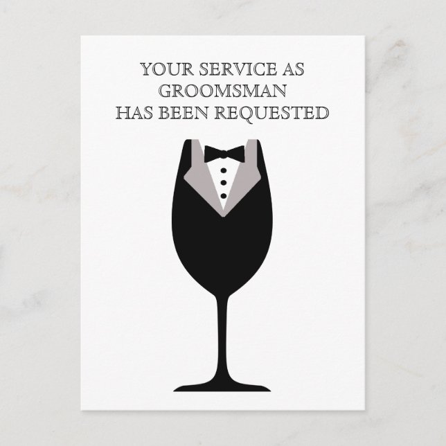 Mejor Invitación de Postal de Hombre o Groomsman (Anverso)