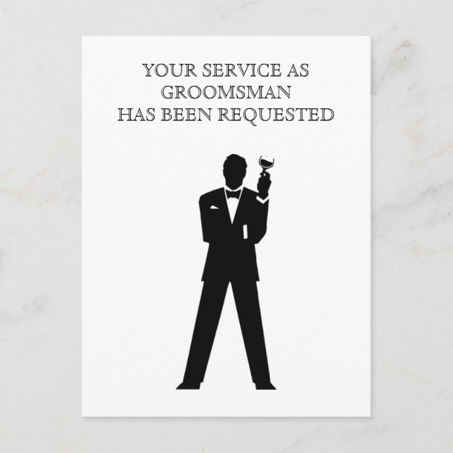Mejor Invitación de Postal de Hombre o Groomsman (Anverso)