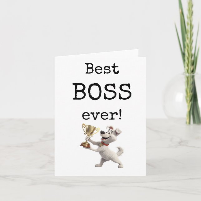 Mejor Jefe de la Historia, Tarjeta de Apreciación (Anverso)
