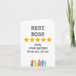 Mejor Jefe, Tarjeta de Apreciación