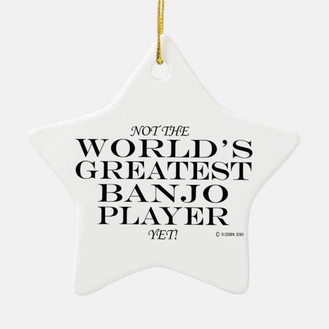 Mejor Jugador De Banjo Con Ornamento De Cerámica (Frente)