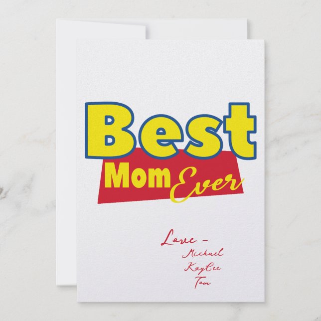 Mejor Madre De La Tarjeta De Club De Fanáticos De  (Anverso)