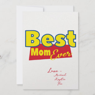 Mejor Madre De La Tarjeta De Club De Fanáticos De 