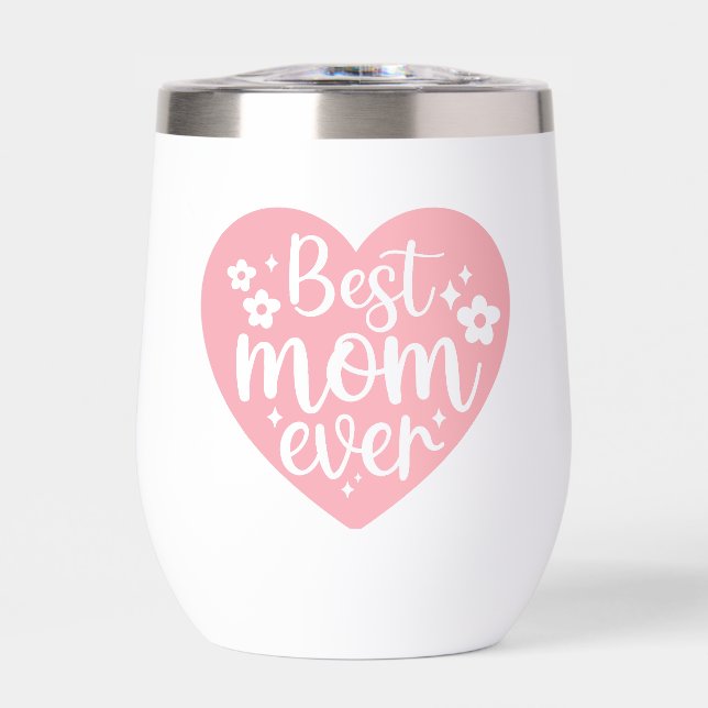 Mejor Madre Que Nunca Pink Heart Con Flores (Frente)