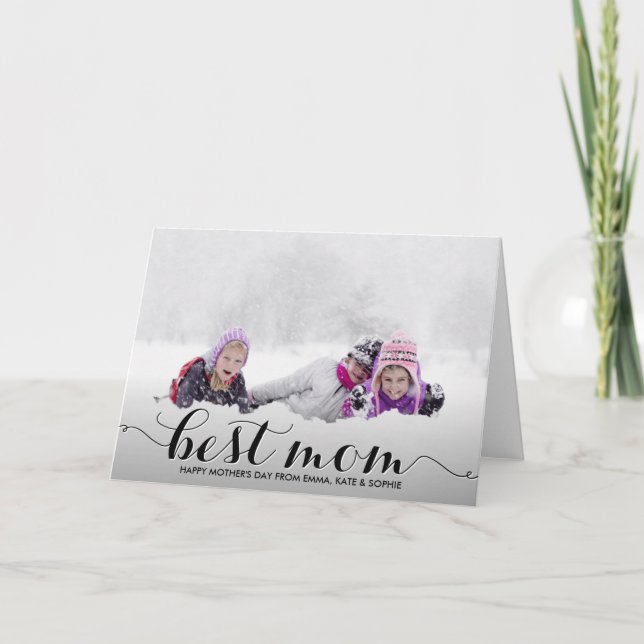 Mejor madre | Tarjeta moderna de caligrafía para e (Anverso)