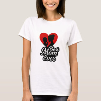 Mejor Madre Típografía Floral Diseño Camiseta
