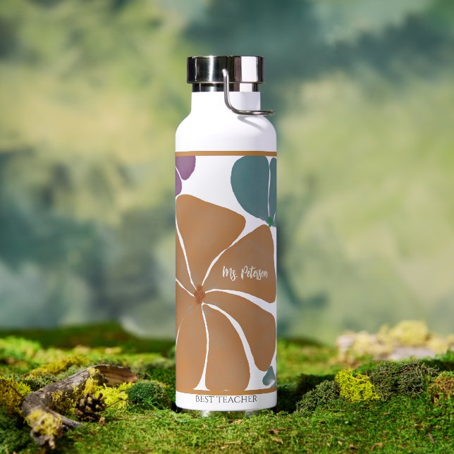 Mejor Maestría Acuarela Moderna Botella de Agua Fl (Exterior)