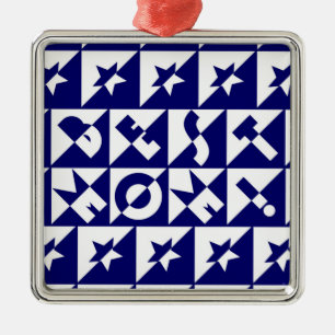 Mejor mamá azul con adorno de estrellas de patrón 