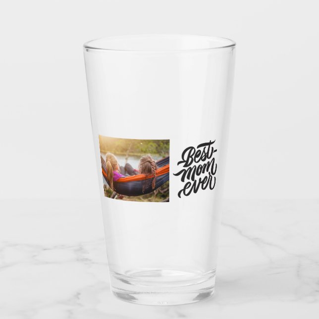 Mejor Mamá Con Guión Moderno Foto Personalizada (Anverso)