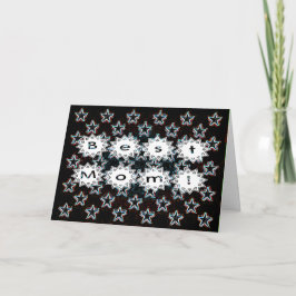 Mejor Mamá con Tarjeta de Saludo Neon Stars
