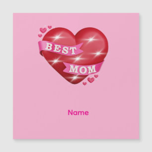 Mejor Mamá Corazón Rojo Brillante 3D Gif Día de la