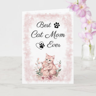 Mejor Mamá de Gatos del Mundo | Tarjeta de regalo 