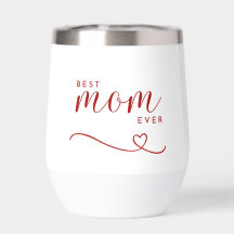 "Mejor Mamá de la Historia" guión rojo elegante