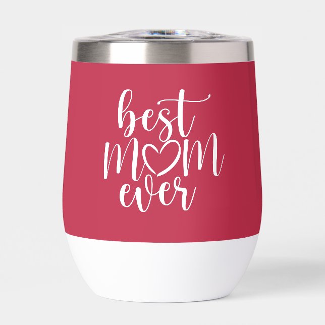 Mejor Mamá De Rosa Caliente Y Blanco (Frente)