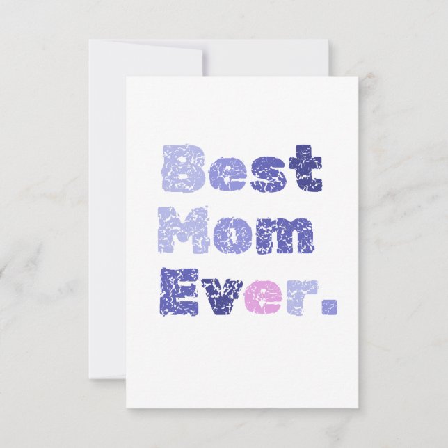 Mejor Mamá del Mundo Tarjeta de Felicitación Plana (Anverso)