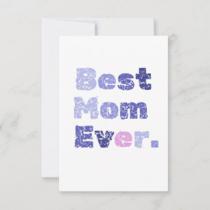 Mejor Mamá del Mundo Tarjeta plana de felicitación