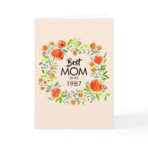 Mejor Mamá Desde Tarjeta De Saludo Floral Watercol