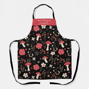 Mejor Mamá Jamás nombre hongo delantal floral
