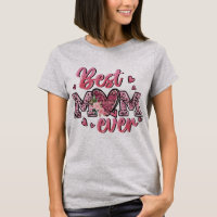 Mejor Mamá Leopardo Imprimir Camiseta Floral | Cut