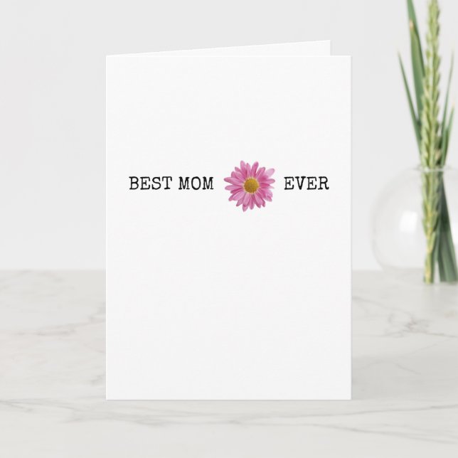 MEJOR MAMÁ NUNCA Tarjeta de Día de la Madre Daisy  (Anverso)