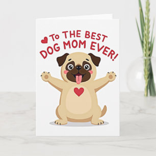 Mejor Mamá Perro del Mundo Tarjeta de Corazón