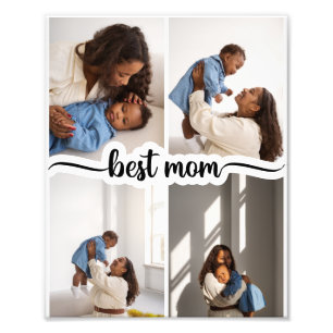 Mejor Mamá Personalizada 4 Collage de fotos