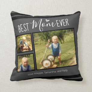 Mejor Mamá Personalizado Cojín decorativo Collage