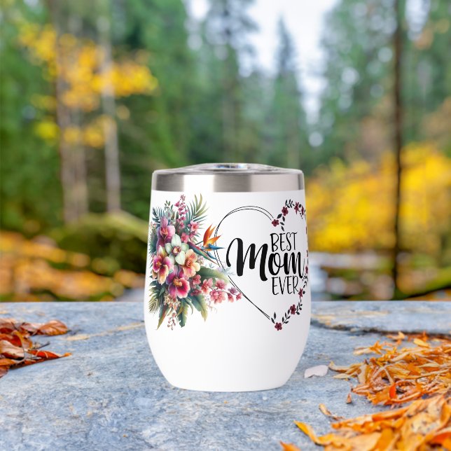 Mejor Mamá Siempre Floral (Al aire libre (girado))