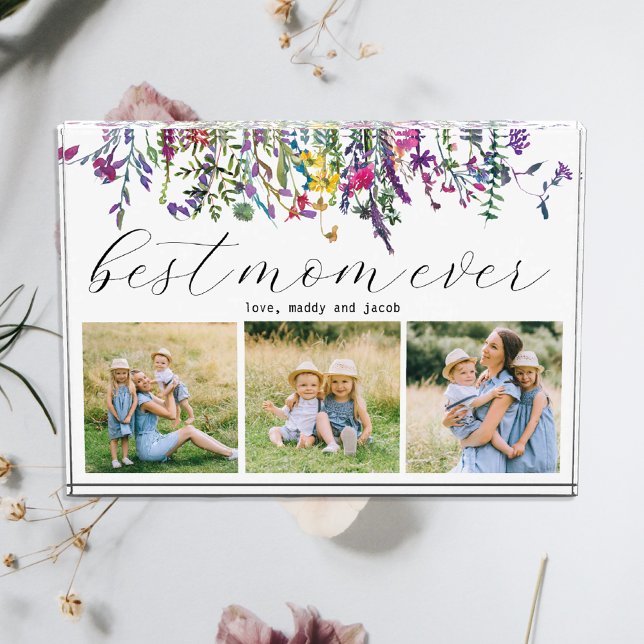 Mejor Mamá Siempre Moderna Tres Bloques De Fotogra (Subido por el creador)