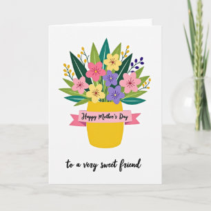 Mejor Mamá Tarjeta Floral Alegre