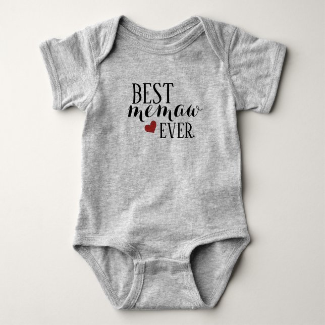 Mejor Memaw ever Toddler Fine Jersey T-Shirt (Anverso)