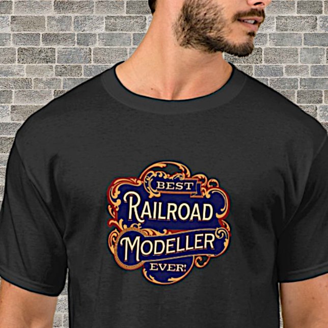 Mejor Modelador Ferroviario en camiseta negra (Subido por el creador)