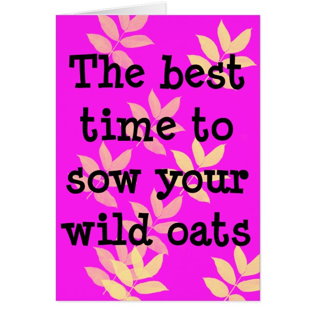 Mejor momento para sembrar avena silvestre (Frente)