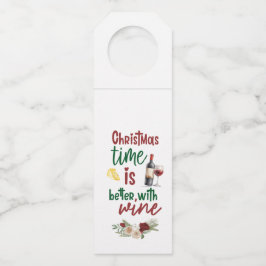 Mejor navidad con etiquetas de colgador de botella