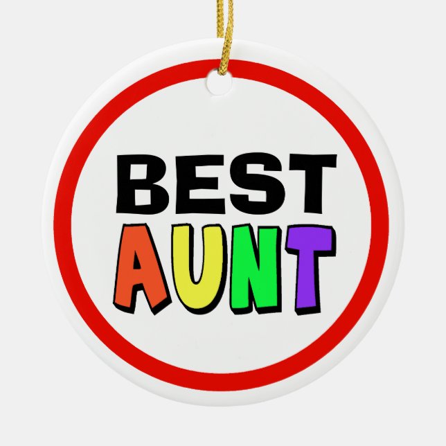 Mejor Ornamento de Navidad de Tía (Frente)