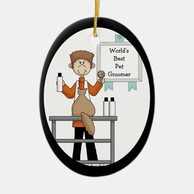 Mejor ornamento del Mascota Groomer (Frente)