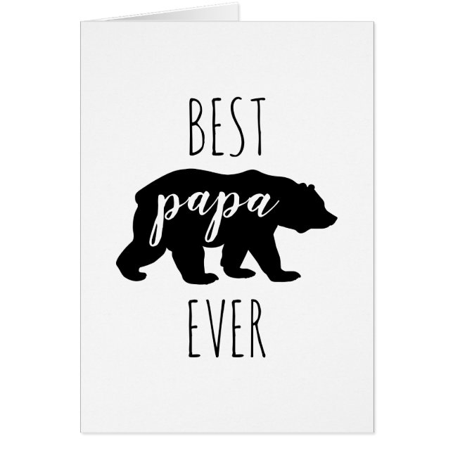 Mejor oso de papá negro y blanco (Frente)