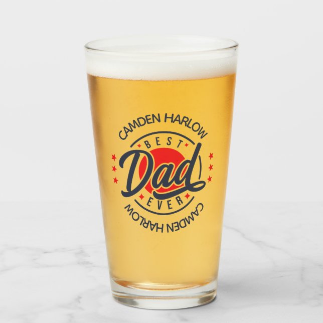 Mejor Padre Nombrar Azul Blanco Rojo (Anverso (lleno))