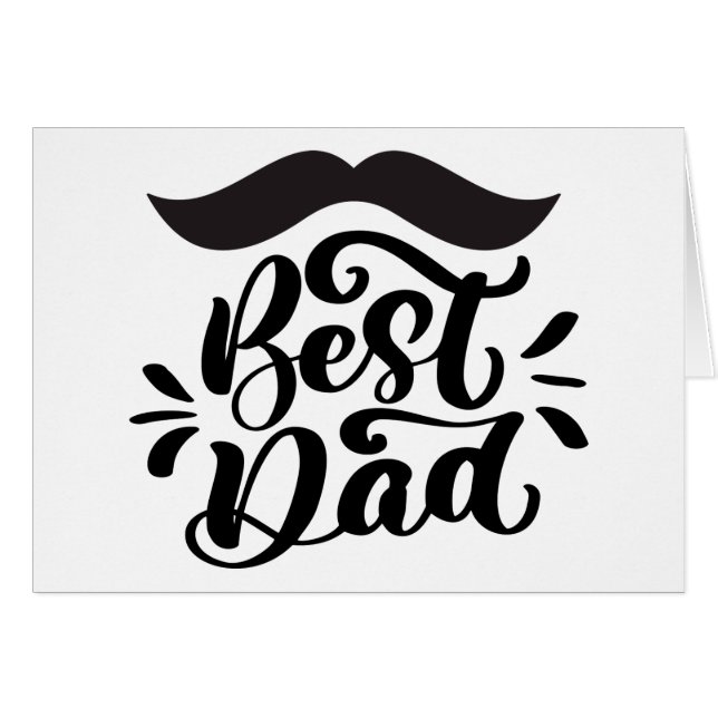 Mejor Papá, bigote (Anverso (Horizontal))