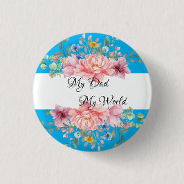Mejor papá citó botón floral