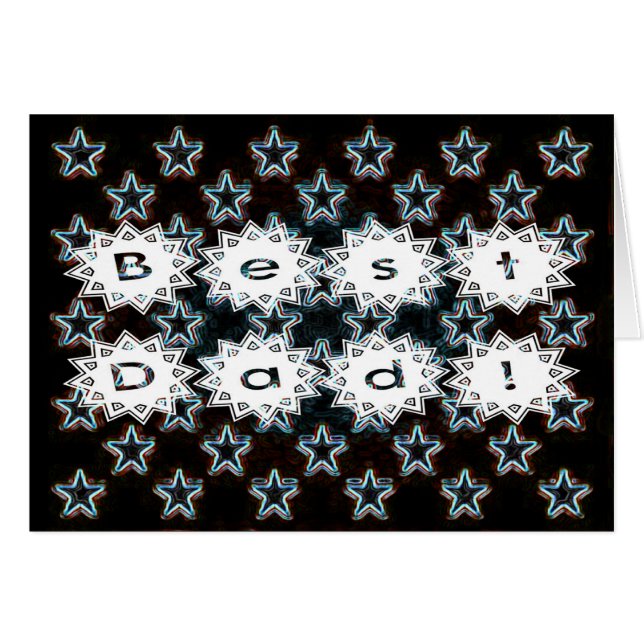 Mejor papá con estrellas de neón (Anverso (Horizontal))