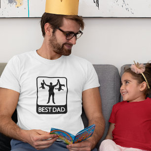 Mejor papá - con niños - Graciosa camiseta del Día